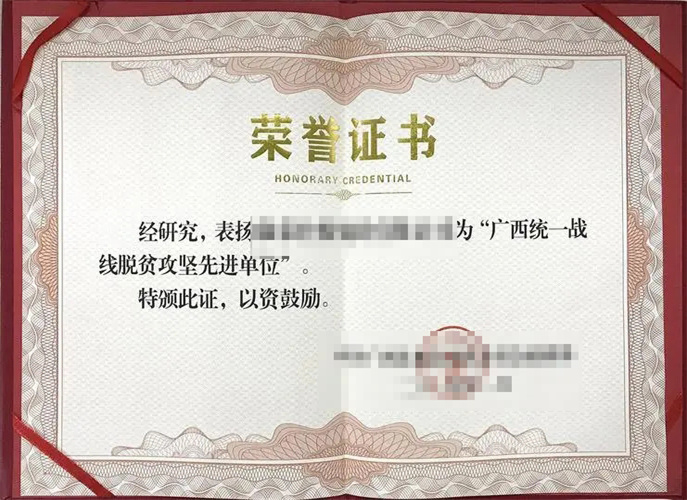 Certificate of Honor VI Certificate of Honor VI